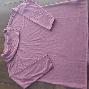 Soft Surroundings Purple Cowl Neck Top Size S